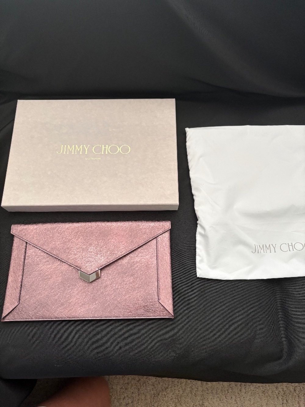 Jimmy Choo Metallic Purple Clutch